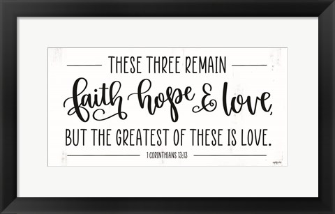 Framed Faith, Hope &amp; Love Print