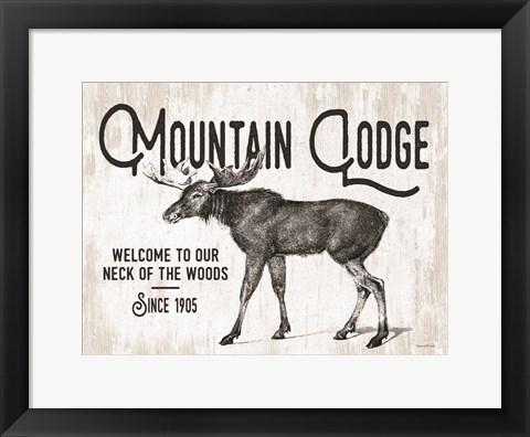 Framed Mountain Lodge Print