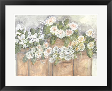 Framed Windowsill Blooms Print