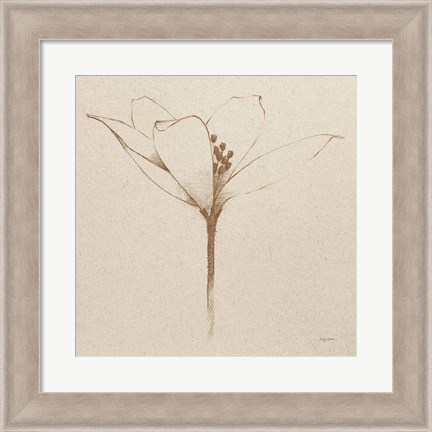 Framed Modern Vintage Floral VI Print