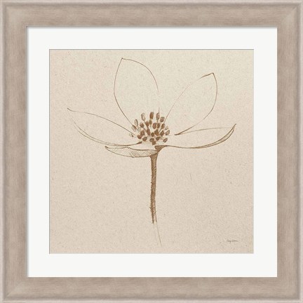 Framed Modern Vintage Floral IV Print