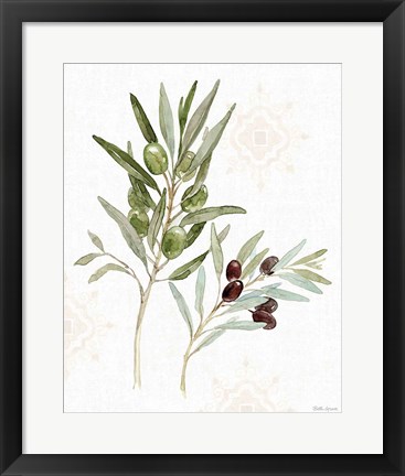 Framed Mediterranean Motif VIII Print