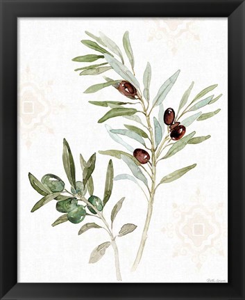 Framed Mediterranean Motif IX Print