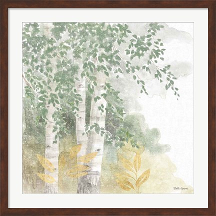 Framed Natures Leaves II Sage Print