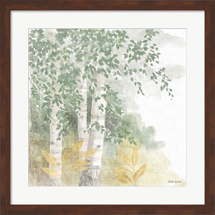 Framed Natures Leaves II Sage Print