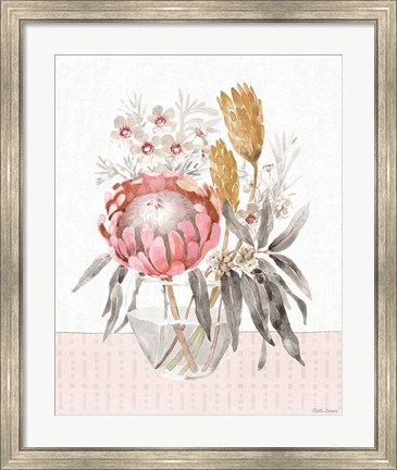 Framed Petal Passion V Soft Boho Print