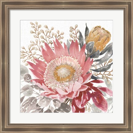 Framed Petal Passion VIII Soft Boho Print