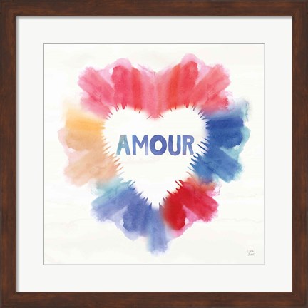 Framed Rainbow Love II Amour Print