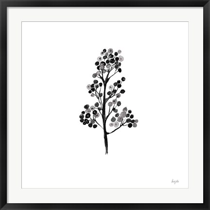 Framed Botticelli Plant IV Black Print