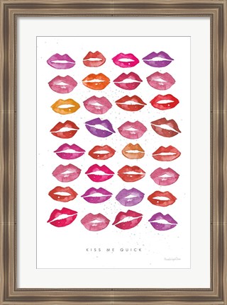 Framed Kiss Me Quick Print