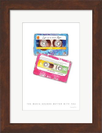 Framed Mixtape Love Print