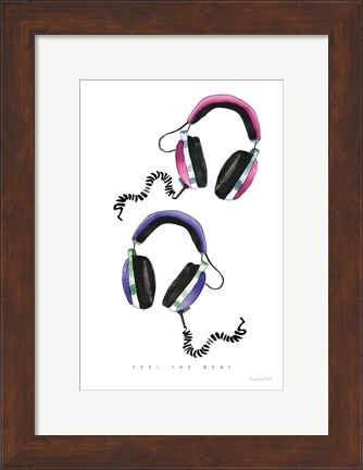 Framed Headphones Love Print