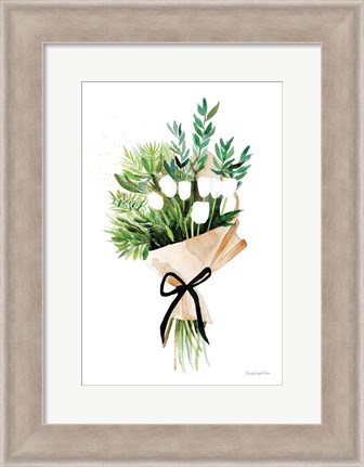 Framed White Tulips Print