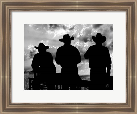 Framed Three Cowboys Print