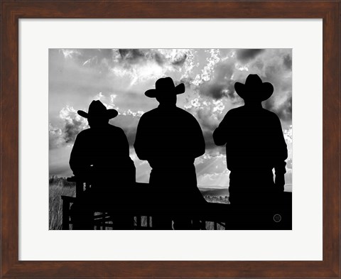 Framed Three Cowboys Print