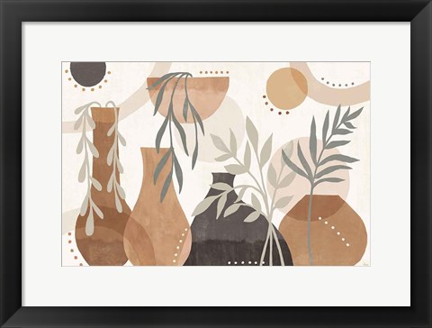 Framed Botanical Form I Neutral Print