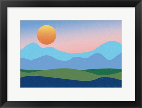 Framed Mountaintop No Words Print