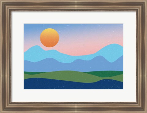 Framed Mountaintop No Words Print