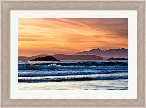 Framed Long Beach Sunset Print