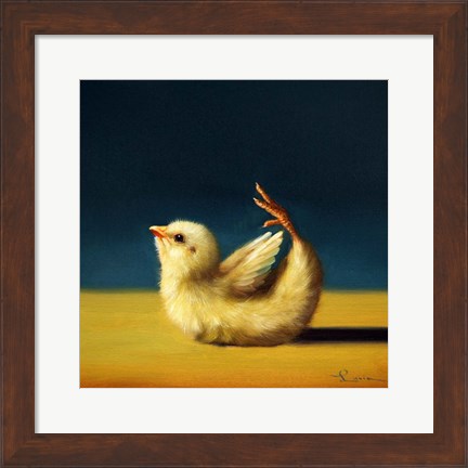 Framed Yoga Chick Bow Pose Print