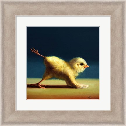 Framed Yoga Chick Mule Kick Print