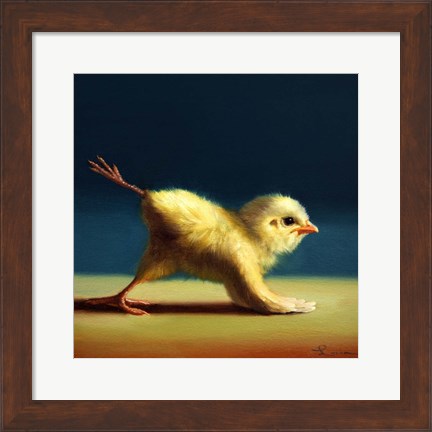 Framed Yoga Chick Mule Kick Print