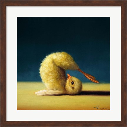 Framed Yoga Chick Plow Pose Print