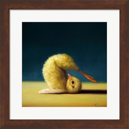 Framed Yoga Chick Plow Pose Print