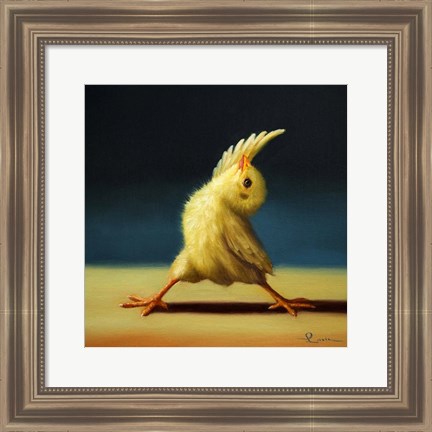 Framed Yoga Chick Reverse Warrior Print