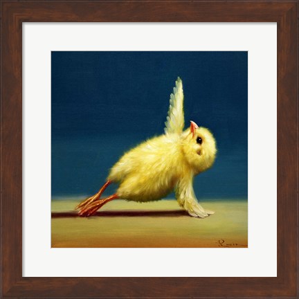 Framed Yoga Chick Side Plank Print