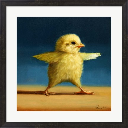 Framed Yoga Chick Warrior Two Print