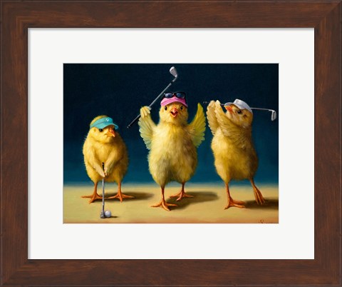 Framed Yoga Chicks Golf Chicks Print