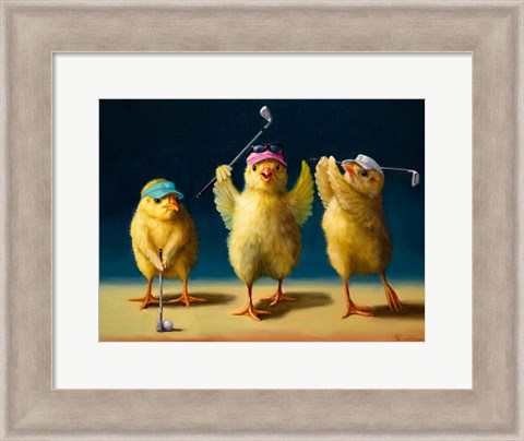 Framed Yoga Chicks Golf Chicks Print