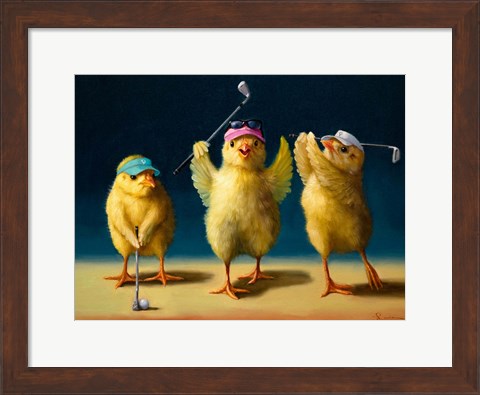 Framed Yoga Chicks Golf Chicks Print