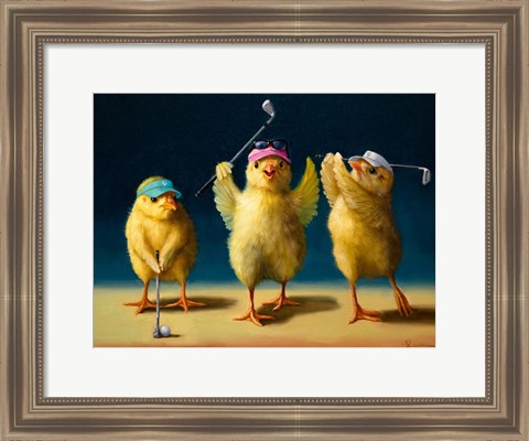 Framed Yoga Chicks Golf Chicks Print