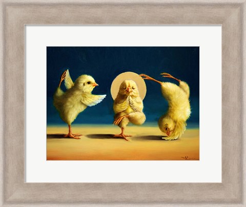 Framed Yoga Chicks Three Print