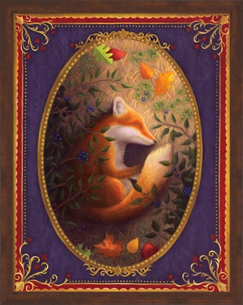 Framed Sleeping Fox Print