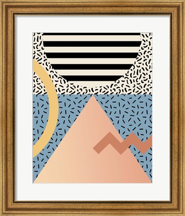 Framed Modern Memphis I Print