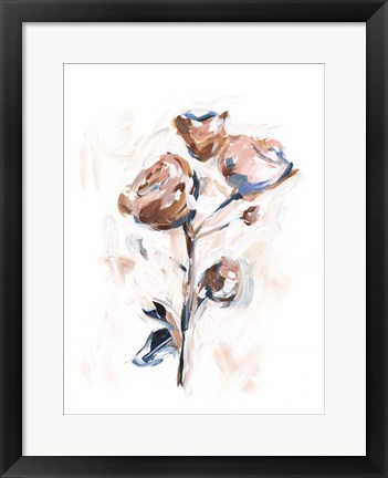 Framed Abstract Rose Bouquet I Print