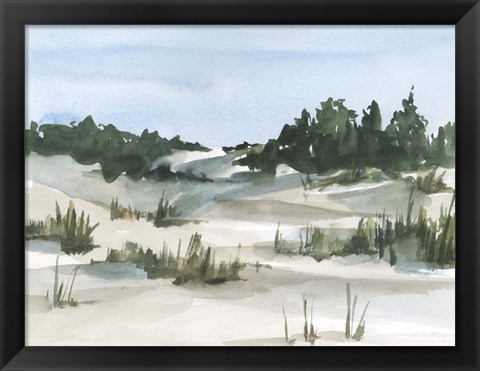 Framed Watercolor Sand Dunes II Print