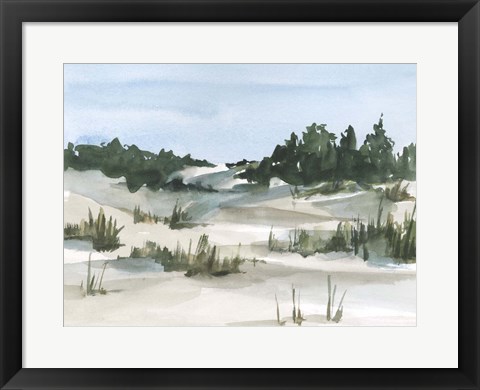 Framed Watercolor Sand Dunes II Print