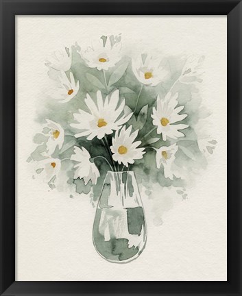 Framed Daisy Bouquet Sketch I Print