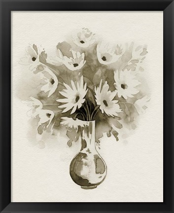 Framed Daisy Bouquet Sketch IV Print