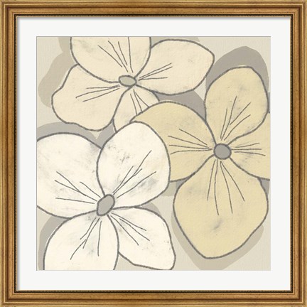 Framed Beige Blooms IV Print