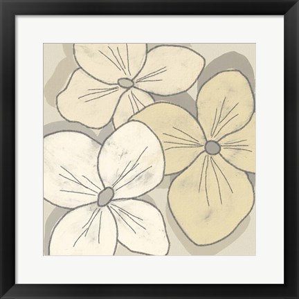 Framed Beige Blooms IV Print