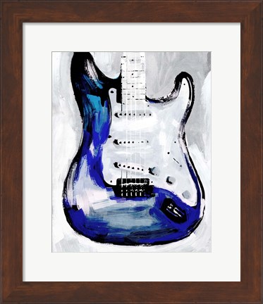 Framed Electric Blues I Print