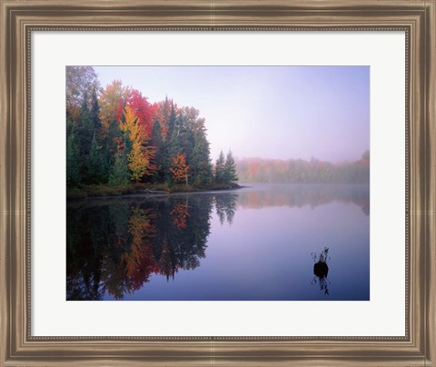 Framed Foggy Morning Sunrise Print