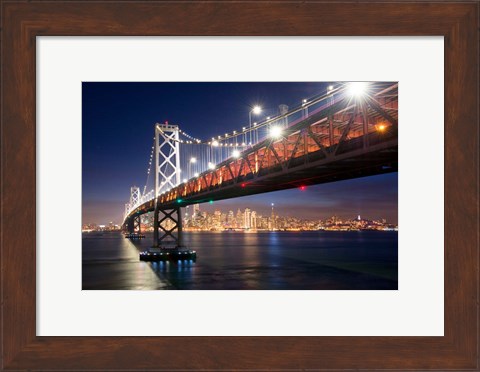 Framed Under The Bay Bridge Print