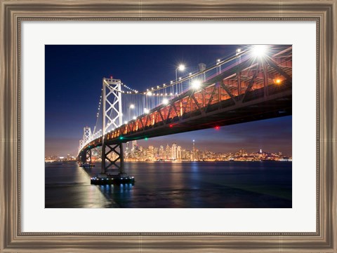 Framed Under The Bay Bridge Print