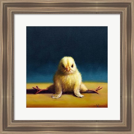 Framed Yoga Chick Front Split Print